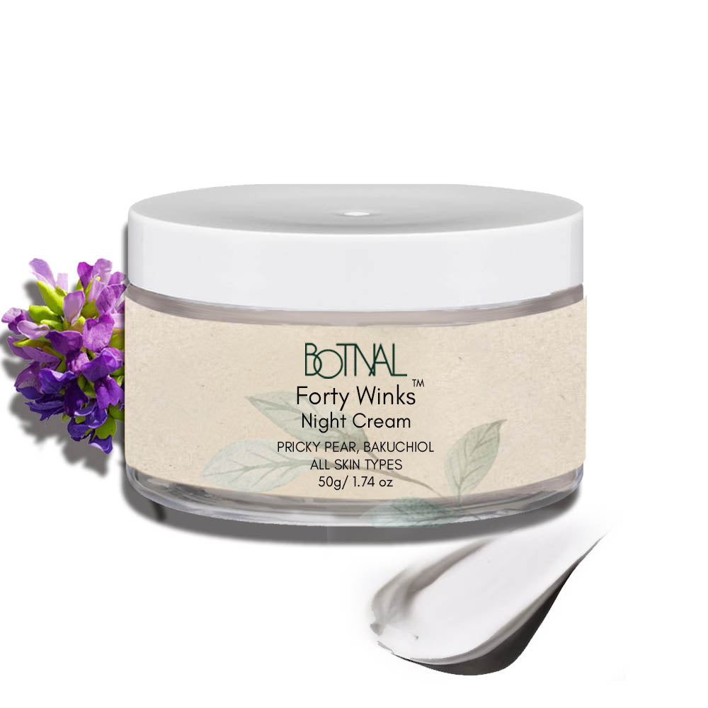 Forty Winks  & Night Cream for Dry Skin, Fine Lines & Wrinkles with Plant Retinol