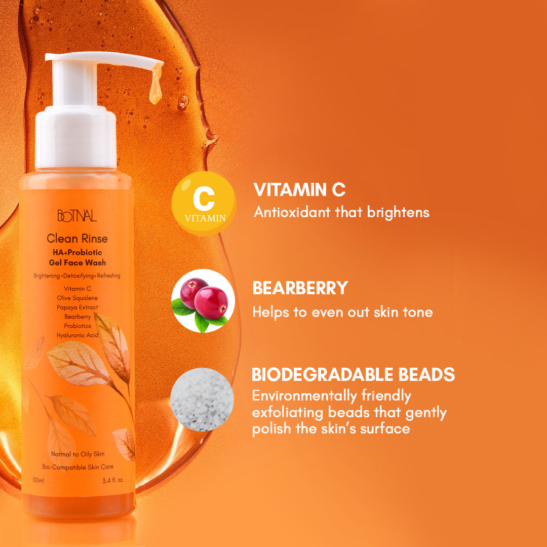 Probiotic Gel Face Wash With Vitamin C, Hyaluronic Acid and Papaya | Flat 50% Off 💥🤩
